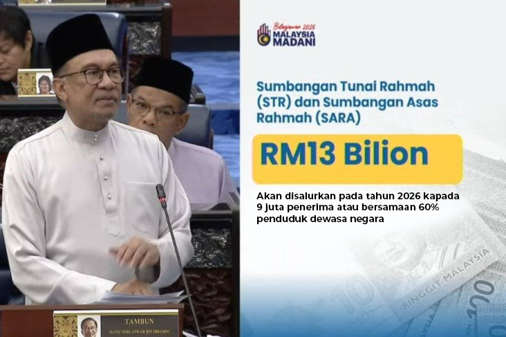 Akan disalurkan pada tahun 2026 kepada 9juta penerima atau bersamaan 60% penduduk dewasa negara.